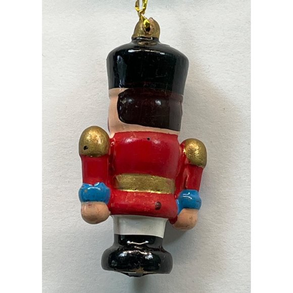 Vintage Toy Solider Wood Christmas Tree Ornament Handpainted 2.5" Tall - Picture 2 of 4